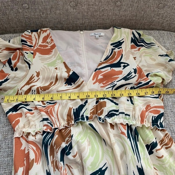 Madewell Flutter Sleeve Ruffle Waist Midi Dress - Picture 8 of 10